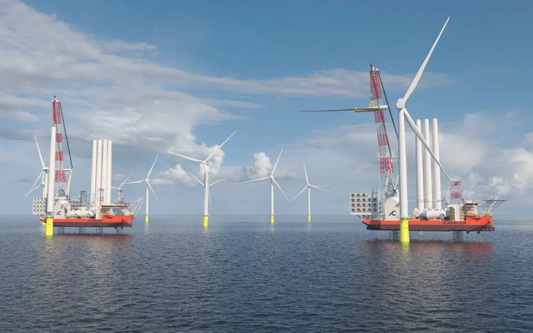 NOV announces contract to design and equip two offshore wind installation vessels for Cadeler
