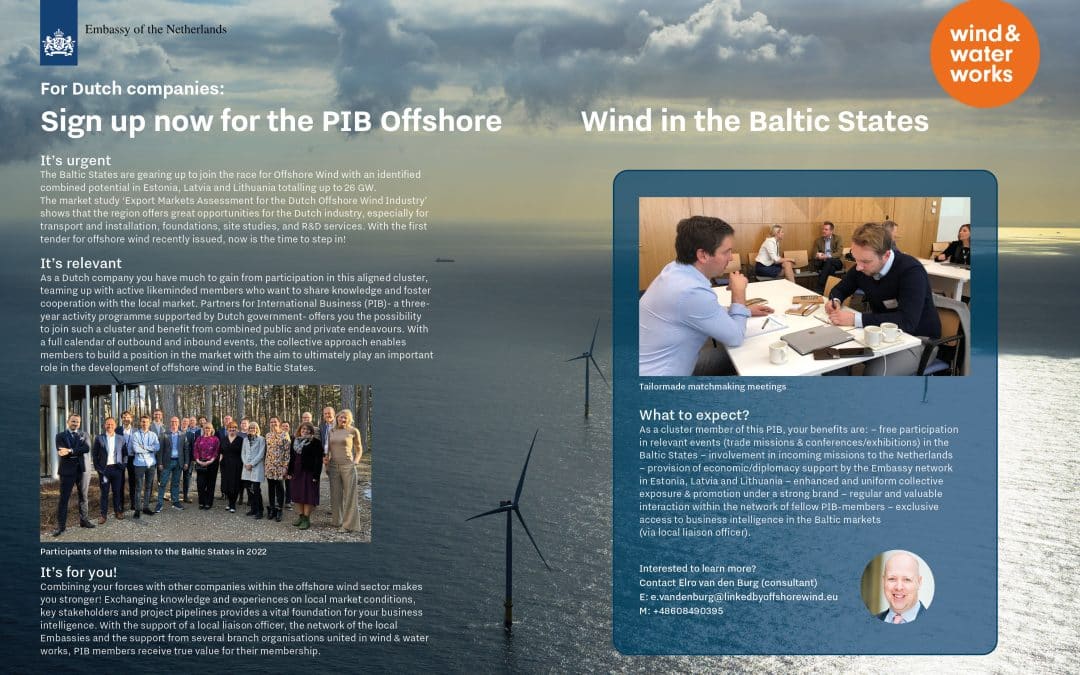 Sign up now for the PIB Offshore Wind Baltic States